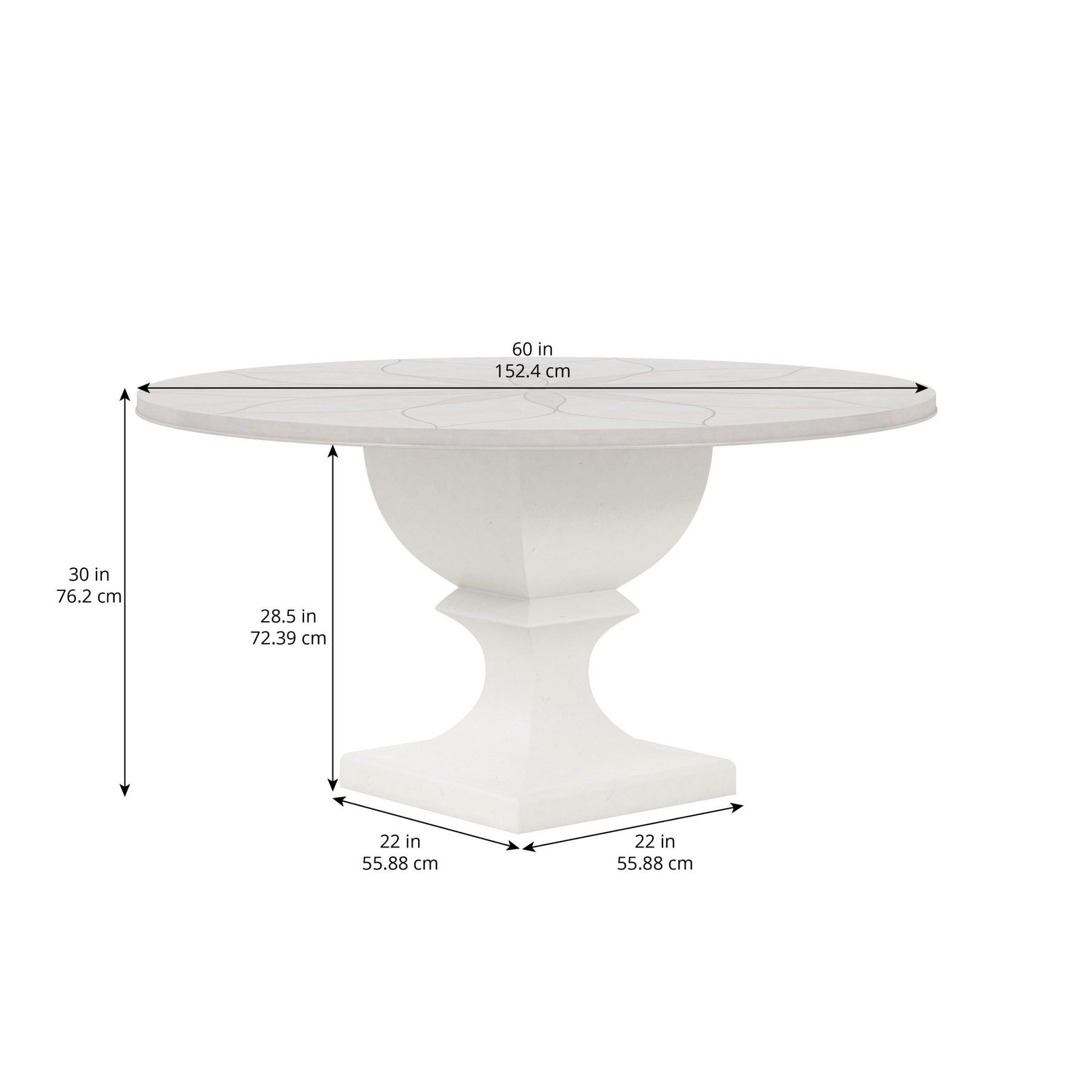 325 Table 325 - Mezzanine-Round Dining Table - Al Rugaib Furniture
