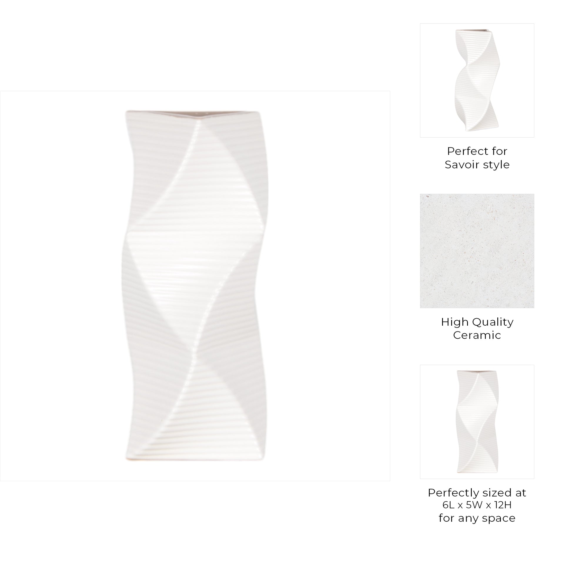 مزهرية سالزبورغ البيضاء Salzburg White  Vase