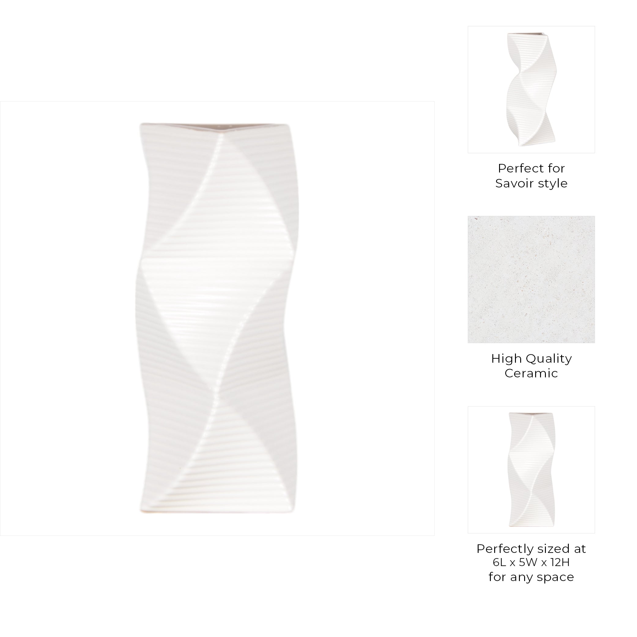 مزهرية سالزبورغ البيضاء Salzburg White  Vase