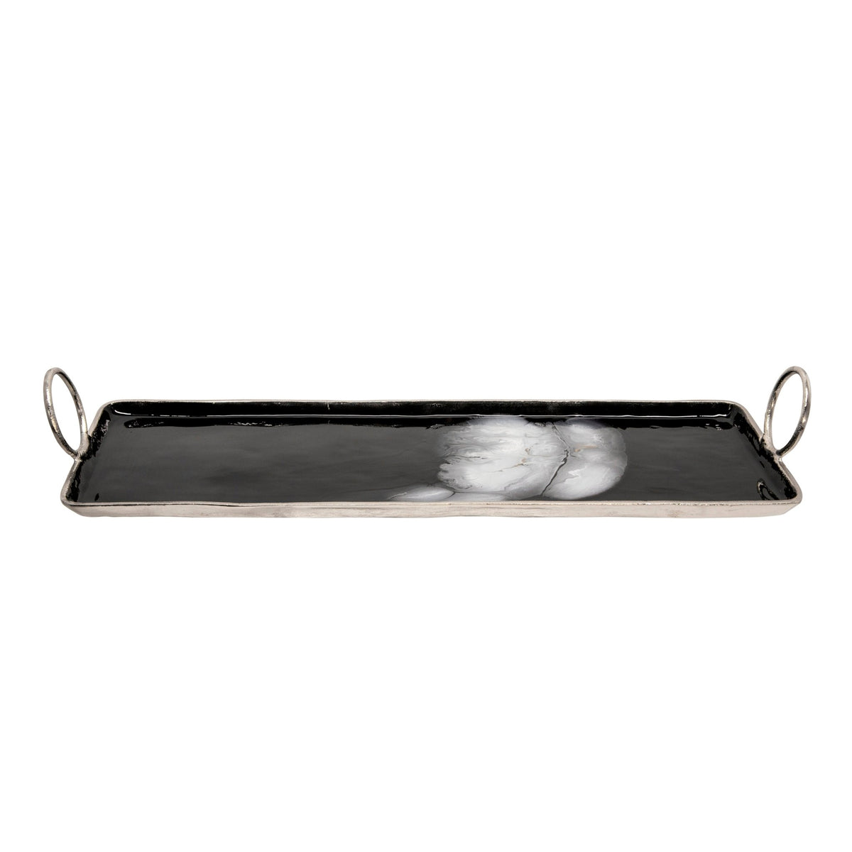 32X10 METAL TRAY W/ HANDLE, BLACK Tray| Sagebrook Home