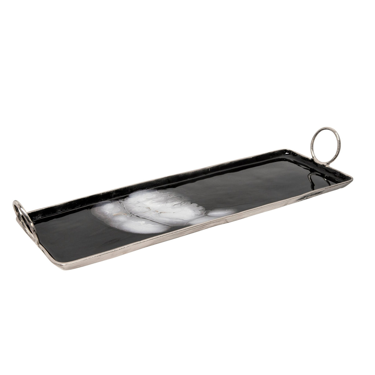32X10 METAL TRAY W/ HANDLE, BLACK Tray| Sagebrook Home