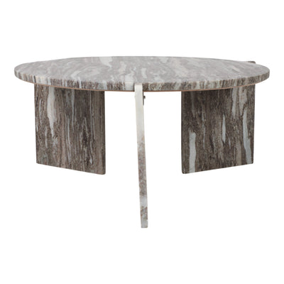 32x15" 3 - leg Marble Coffee Table, Grey Kd - Al Rugaib Furniture