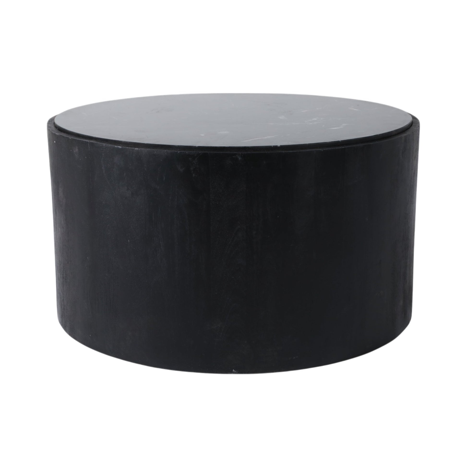 32x17 Marble Inlay Rnd Coffee Table, Blk/wht Coffee Tables| Sagebrook Home