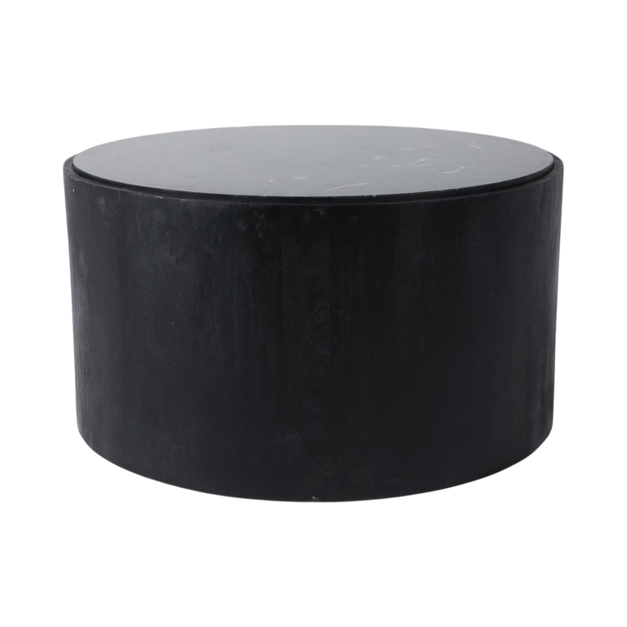 32x17 Marble Inlay Rnd Coffee Table, Blk/wht Coffee Tables| Sagebrook Home