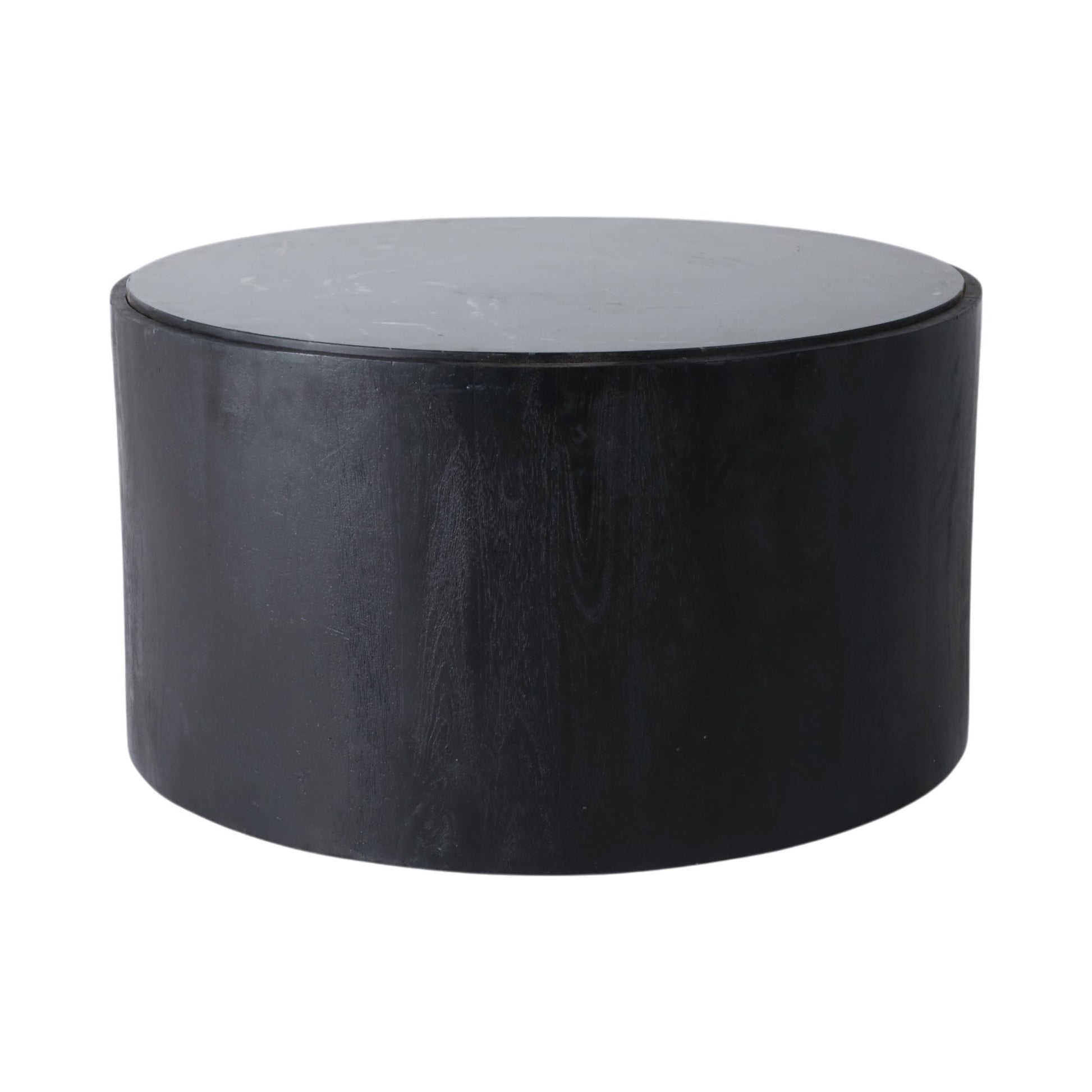 32x17 Marble Inlay Rnd Coffee Table, Blk/wht Coffee Tables| Sagebrook Home