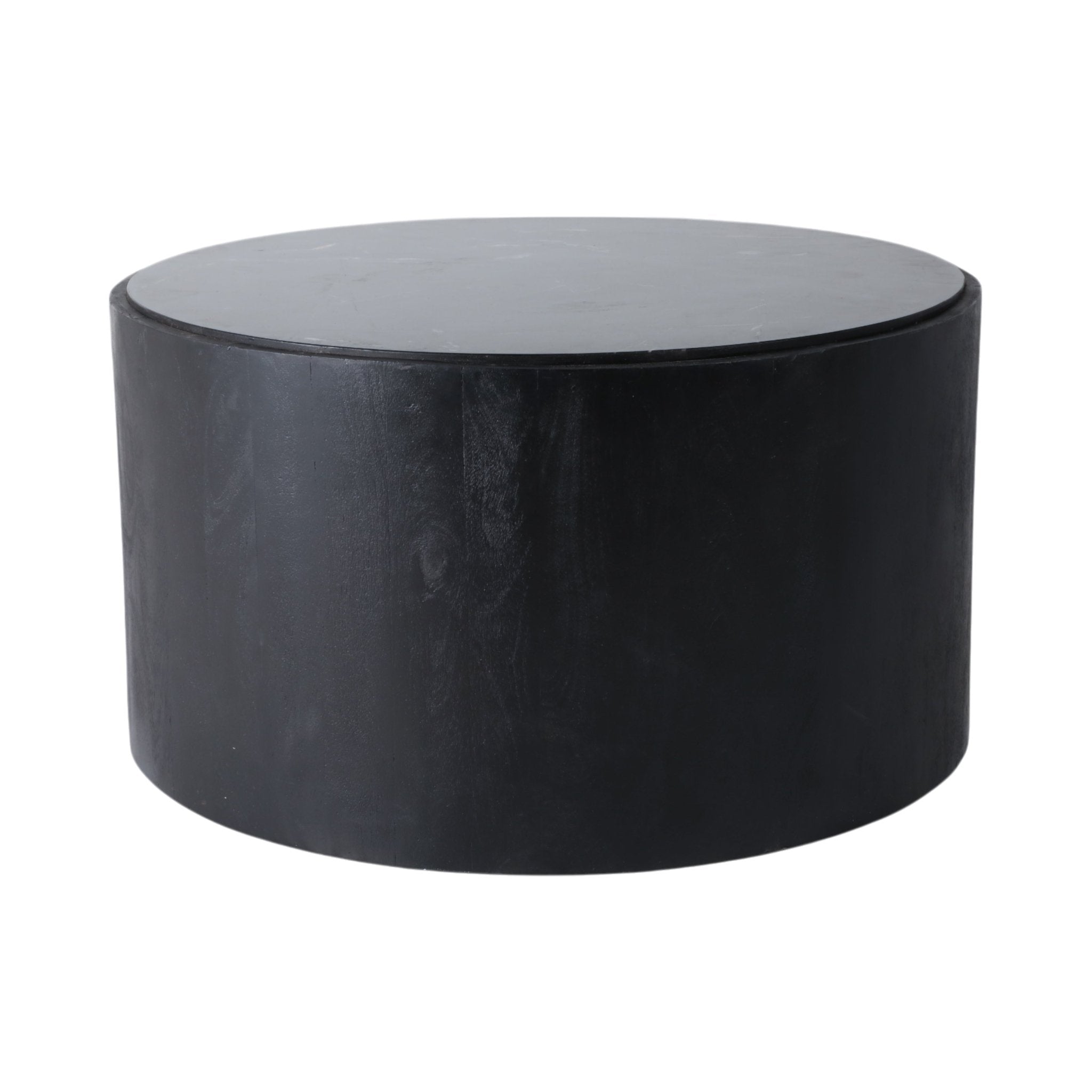 32x17 Marble Inlay Rnd Coffee Table, Blk/wht Coffee Tables| Sagebrook Home
