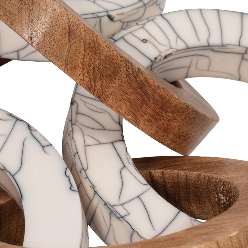 33" Addy Wood And Resin Link Chain - Al Rugaib Furniture