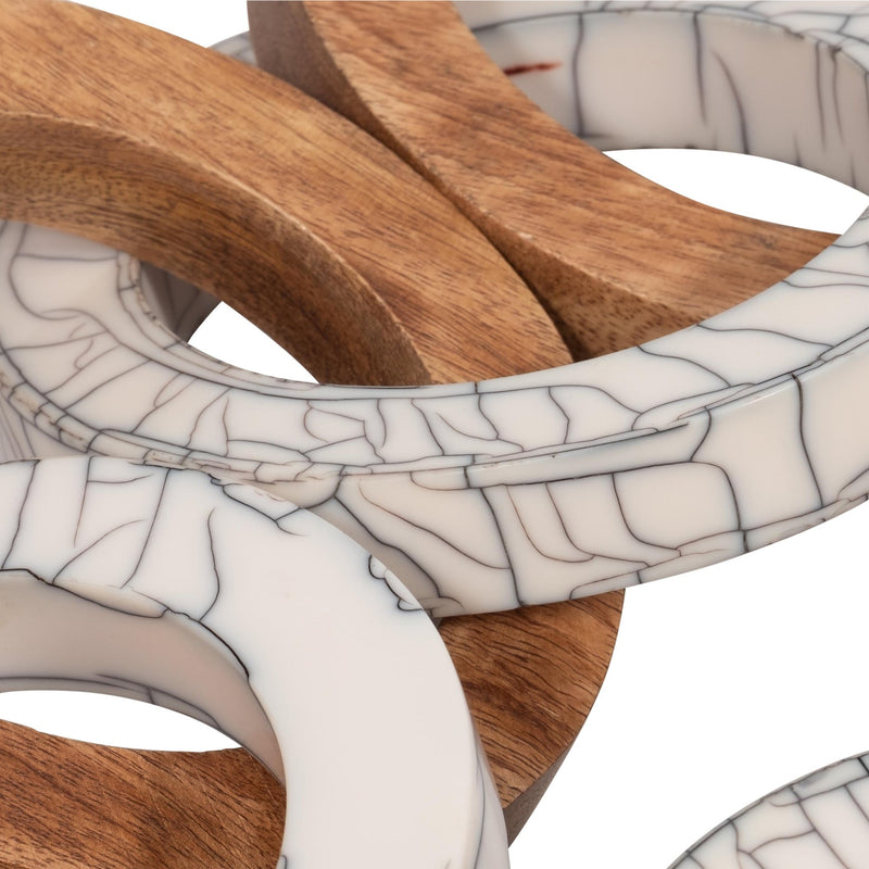 33" Addy Wood And Resin Link Chain - Al Rugaib Furniture