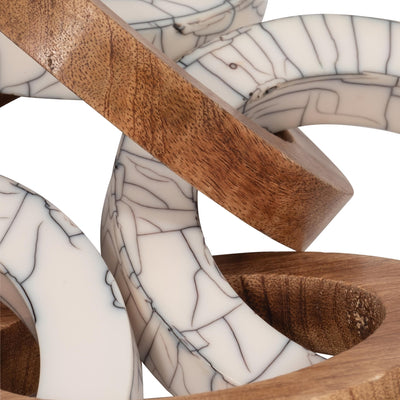 33" Addy Wood And Resin Link Chain - Al Rugaib Furniture