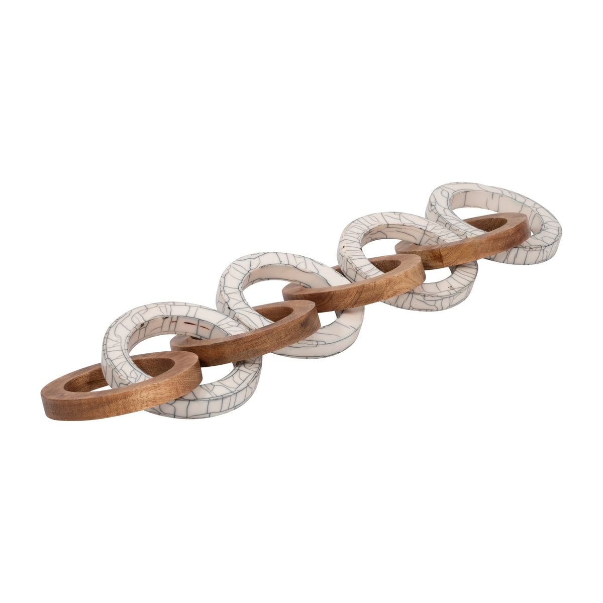 33" Addy Wood And Resin Link Chain Table Decors| Sagebrook Home