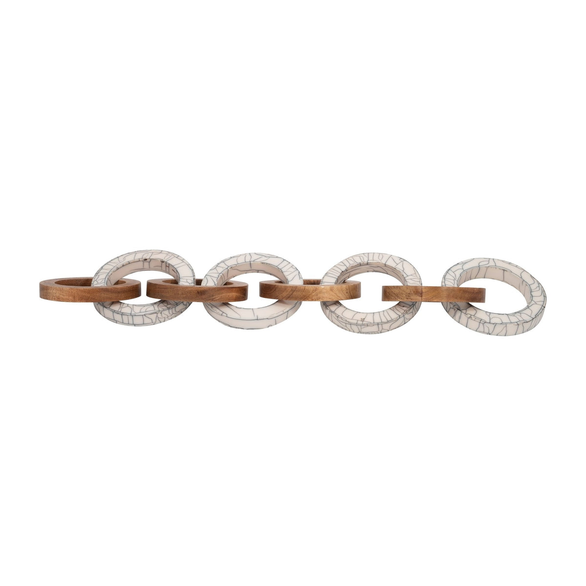 33" Addy Wood And Resin Link Chain Table Decors| Sagebrook Home