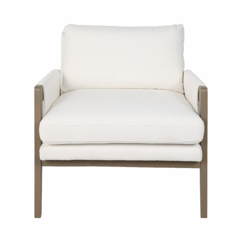 33" Alonzo Accent Chair, Ivory - Al Rugaib Furniture