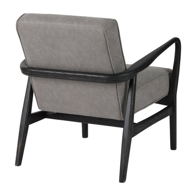 33" Avalon Wood Accent Chair, Gray - Al Rugaib Furniture