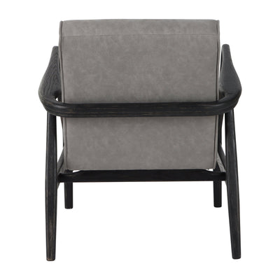 33" Avalon Wood Accent Chair, Gray - Al Rugaib Furniture