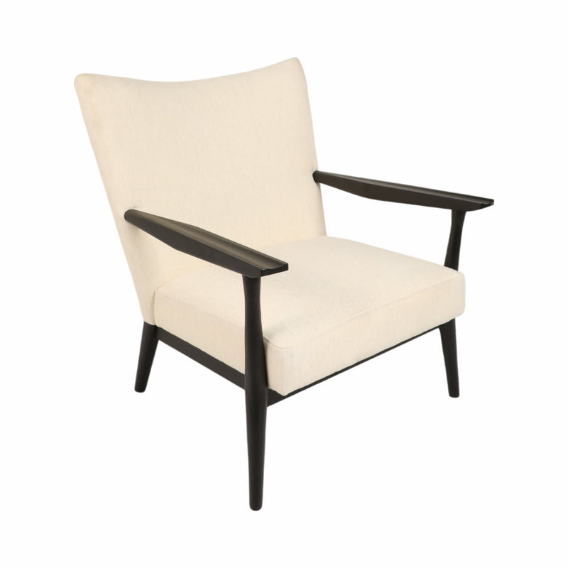 33" Cardoso Accent Chair, White/black - Al Rugaib Furniture