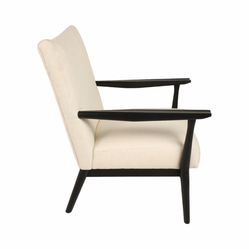 33" Cardoso Accent Chair, White/black - Al Rugaib Furniture