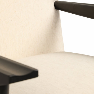 33" Cardoso Accent Chair, White/black - Al Rugaib Furniture