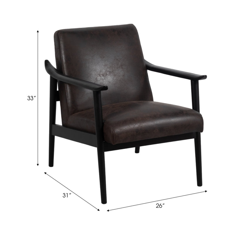 33" Dinasty Accent Chair, Black - Al Rugaib Furniture