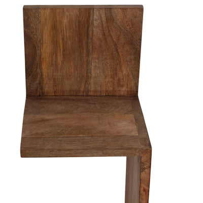 33" MANGO ZIG ZAG CORNER WALL SHELF, BROWN - Al Rugaib Furniture