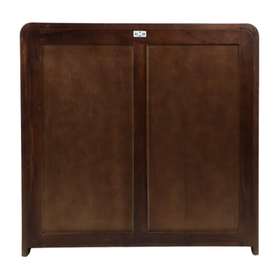 33" Teakwood Geo Detail 2 - door Cabinet, Natural - Al Rugaib Furniture
