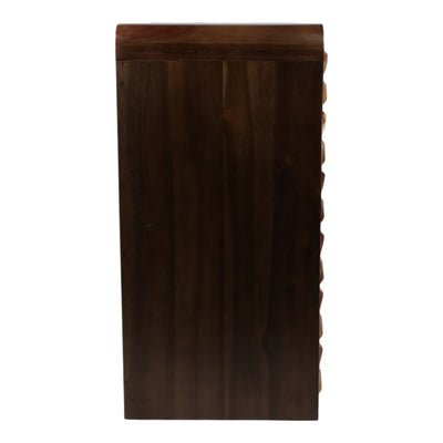 33" Teakwood Geo Detail 2 - door Cabinet, Natural - Al Rugaib Furniture