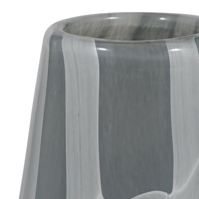 11 VICTORIA LARGE GRAY GLASS VASE