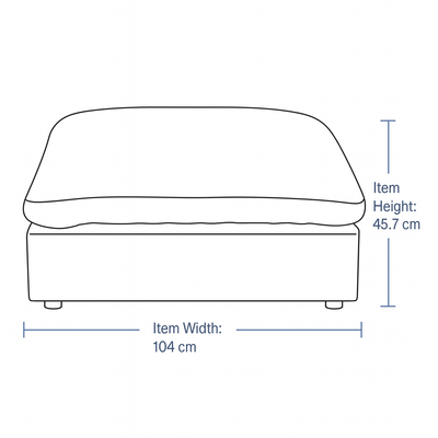 Cloud 9 Cotton Ottoman Sectional