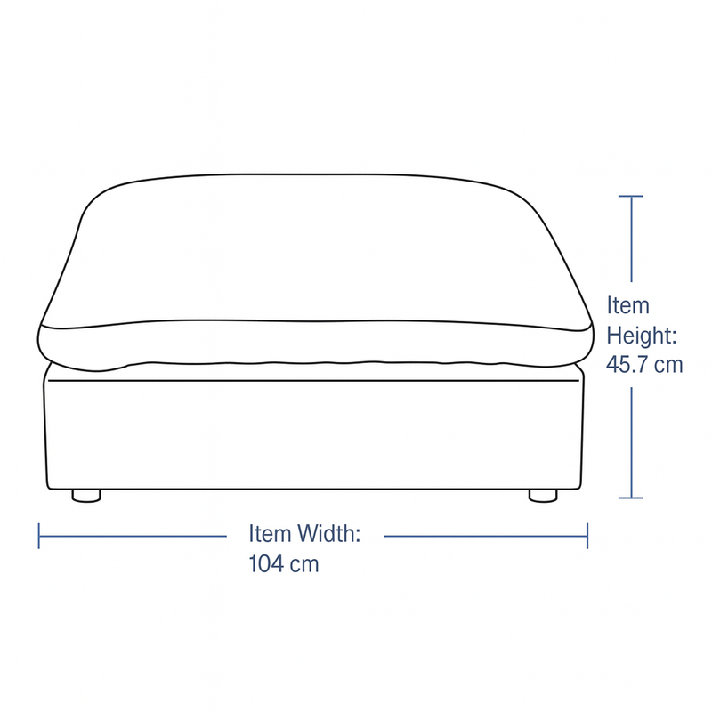 Cloud 9 Cotton Ottoman Sectional