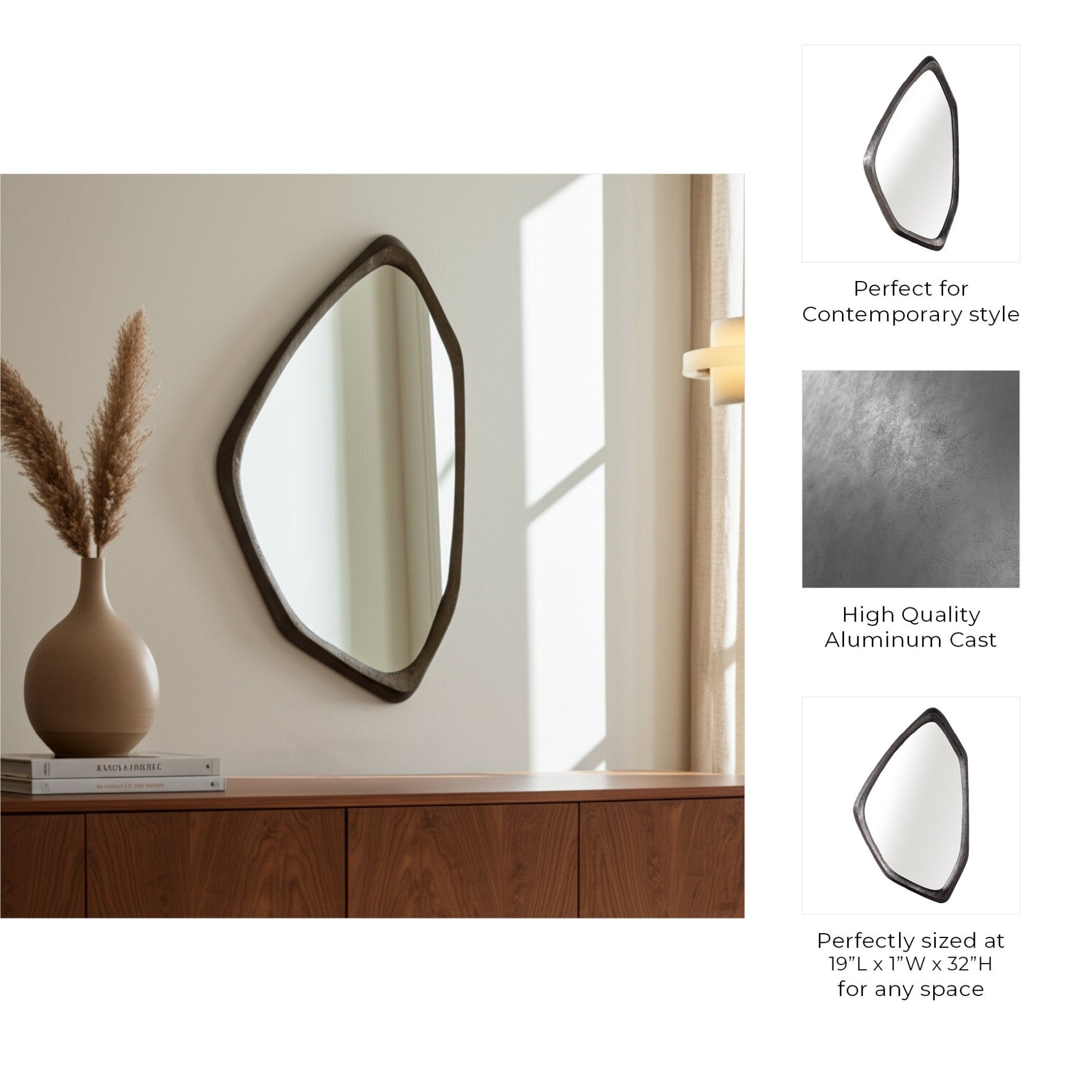 33x20" Thatcher Wide Bronze Mirror Wall Art| Sagebrook Home