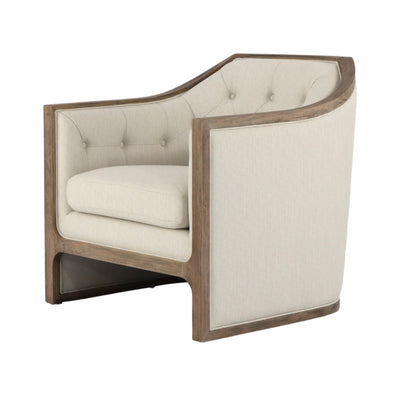 34" Mercier Accent Chair, Gray - Al Rugaib Furniture