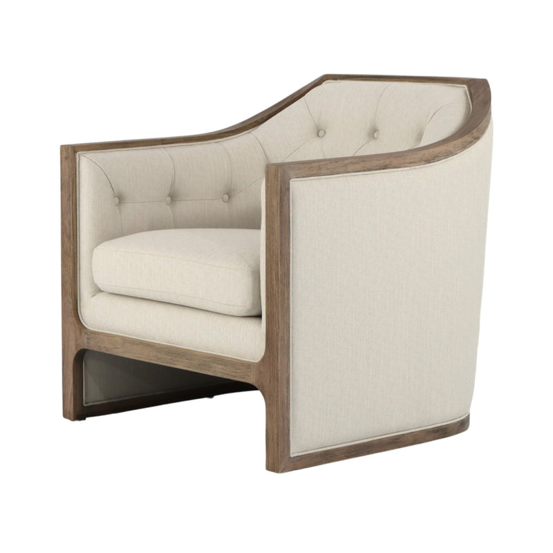 34" Mercier Accent Chair, Gray - Al Rugaib Furniture