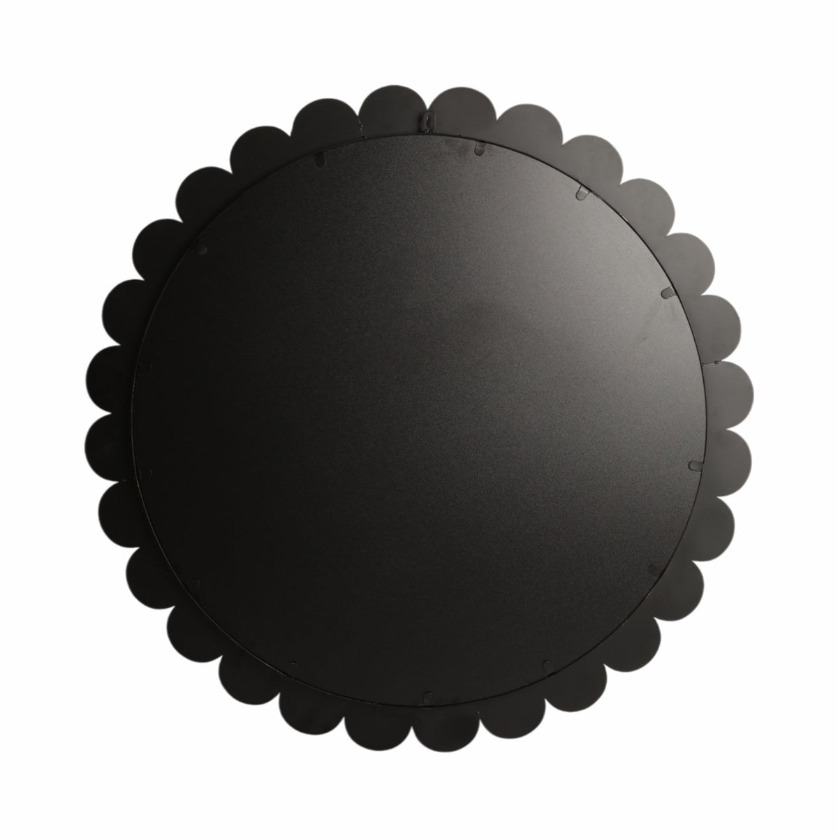 34" Scallop Border Mirror, Black Wall Shelf| Sagebrook Home