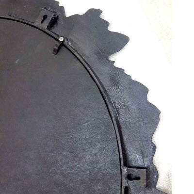 35" Eron Metal Wall Mirror, Black - Al Rugaib Furniture