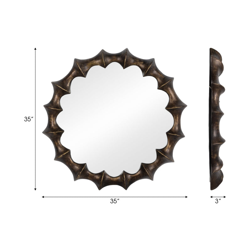 35" Operose Mirror , Bronze - Al Rugaib Furniture