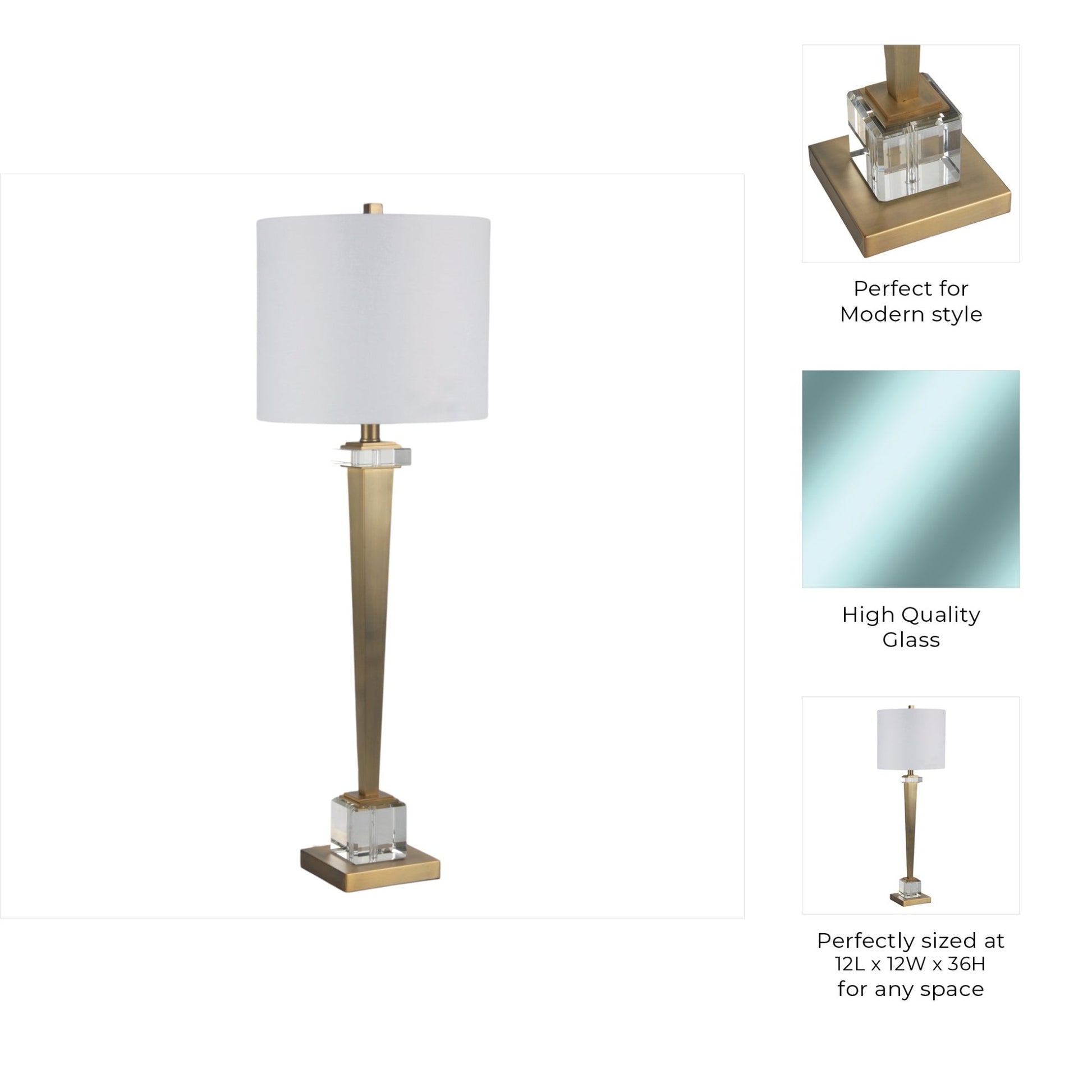 35" Prato Gold Table Lamp Table Decors| Sagebrook Home
