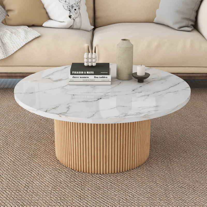 Royal | Bohemian Bliss Coffee Table - White & Beige - 80×80×40 cm