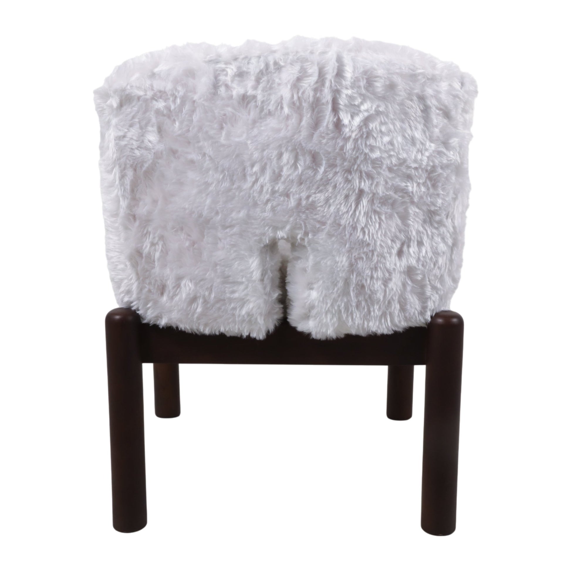 35x29" Faux Fur Accent Chair, White Chairs| Sagebrook Home