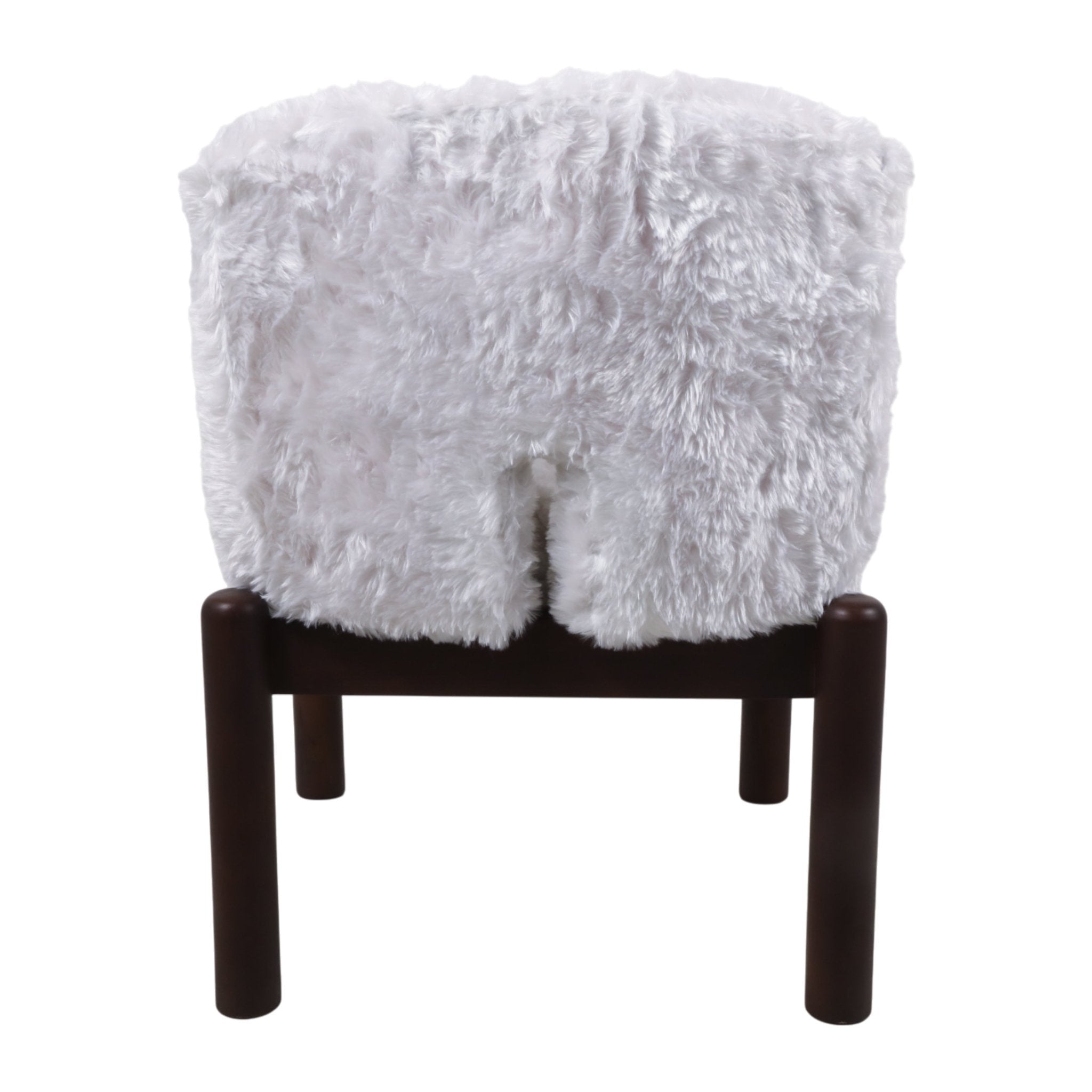35x29" Faux Fur Accent Chair, White Chairs| Sagebrook Home