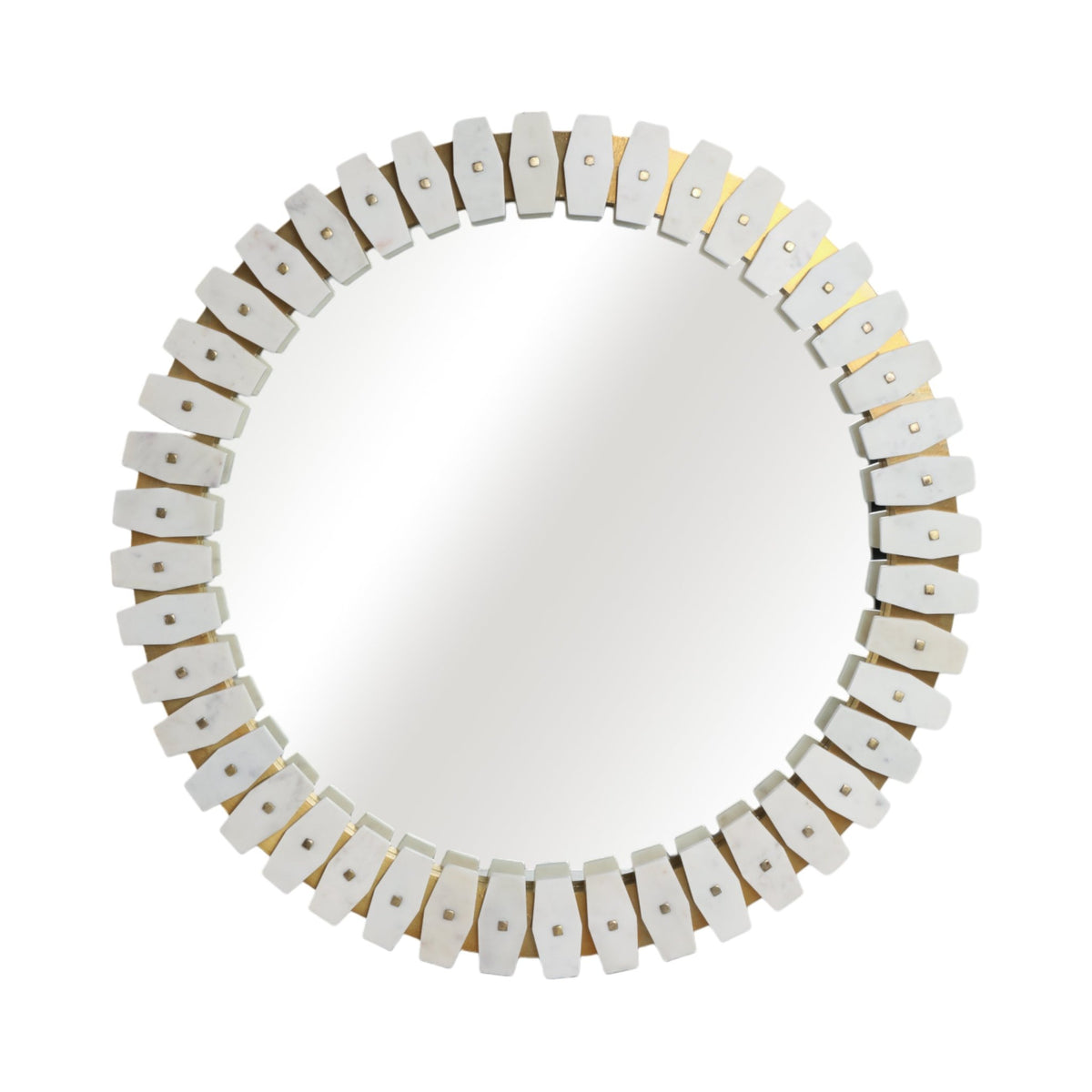 35X35 KEELY WHITE MARBLE TILE MIRROR Mirrors| Sagebrook Home