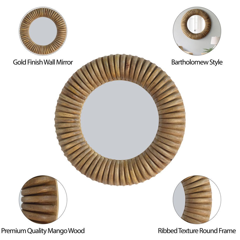 36" CHASTAIN CARVED WOOD WALL MIRROR Mirrors| Sagebrook Home