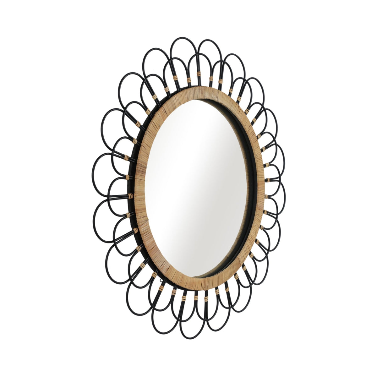 36" DAISY WALL MIRROR, BLACK Mirrors| Sagebrook Home