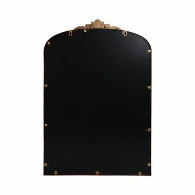 36" Fleur Applique Arch Mirror, Gold Wb - Al Rugaib Furniture