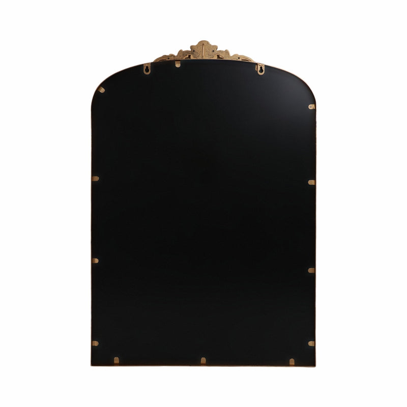 36" Fleur Applique Arch Mirror, Gold Wb - Al Rugaib Furniture