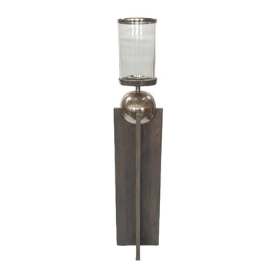 36" Idabel Small Wood Candle Holder - Al Rugaib Furniture