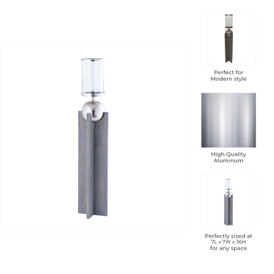 36" Idabel Small Wood Candle Holder - Al Rugaib Furniture