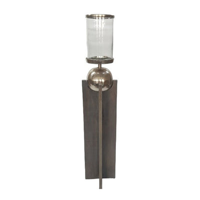 36" Idabel Small Wood Candle Holder - Al Rugaib Furniture