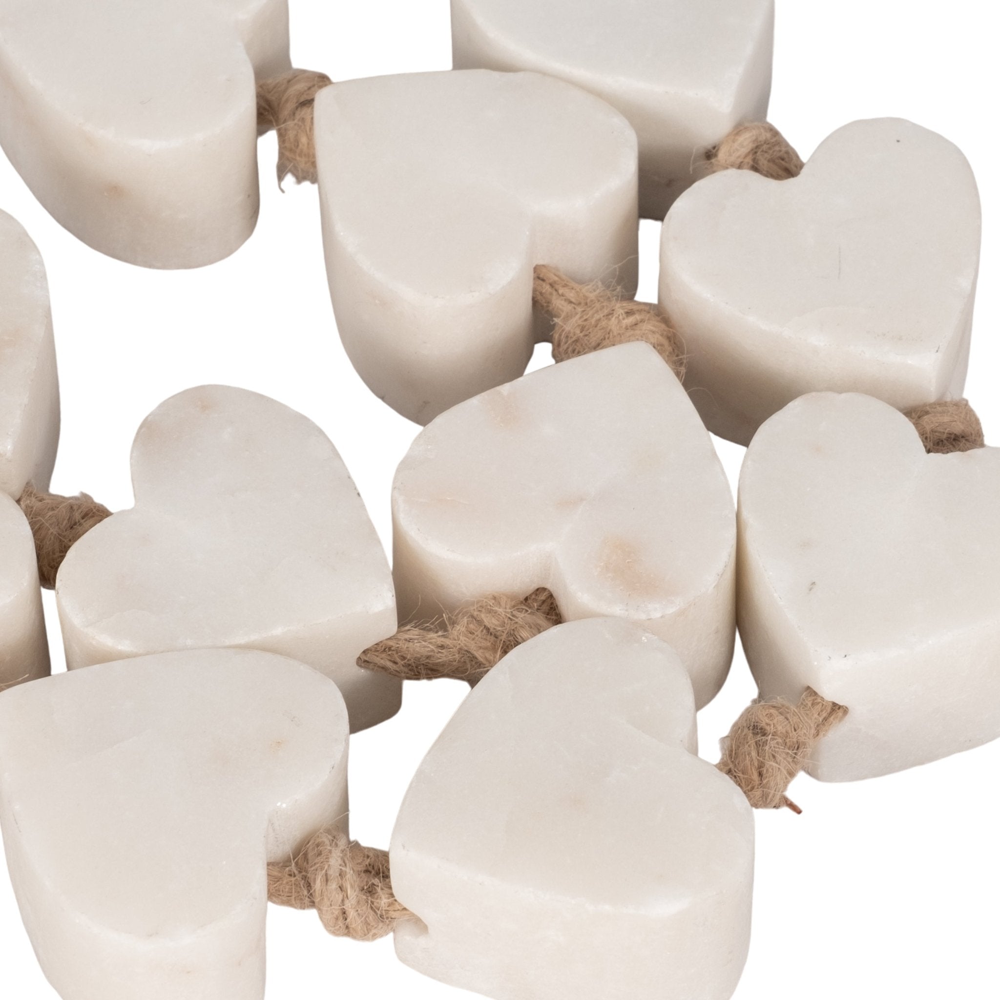 36" Marble Hearts Garland, White Table Decors| Sagebrook Home
