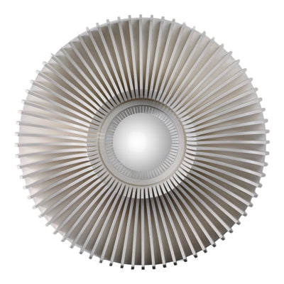 36" Wood Parnot Wall Mirror, White - Al Rugaib Furniture