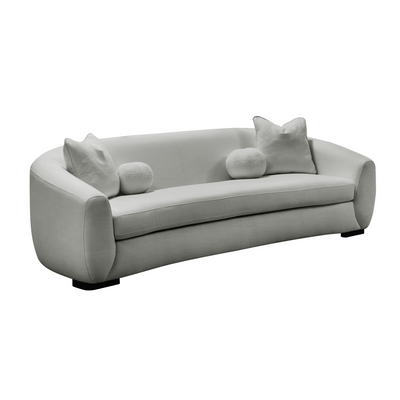 Boucle Linen 3 Seater Sofa (250cm)
