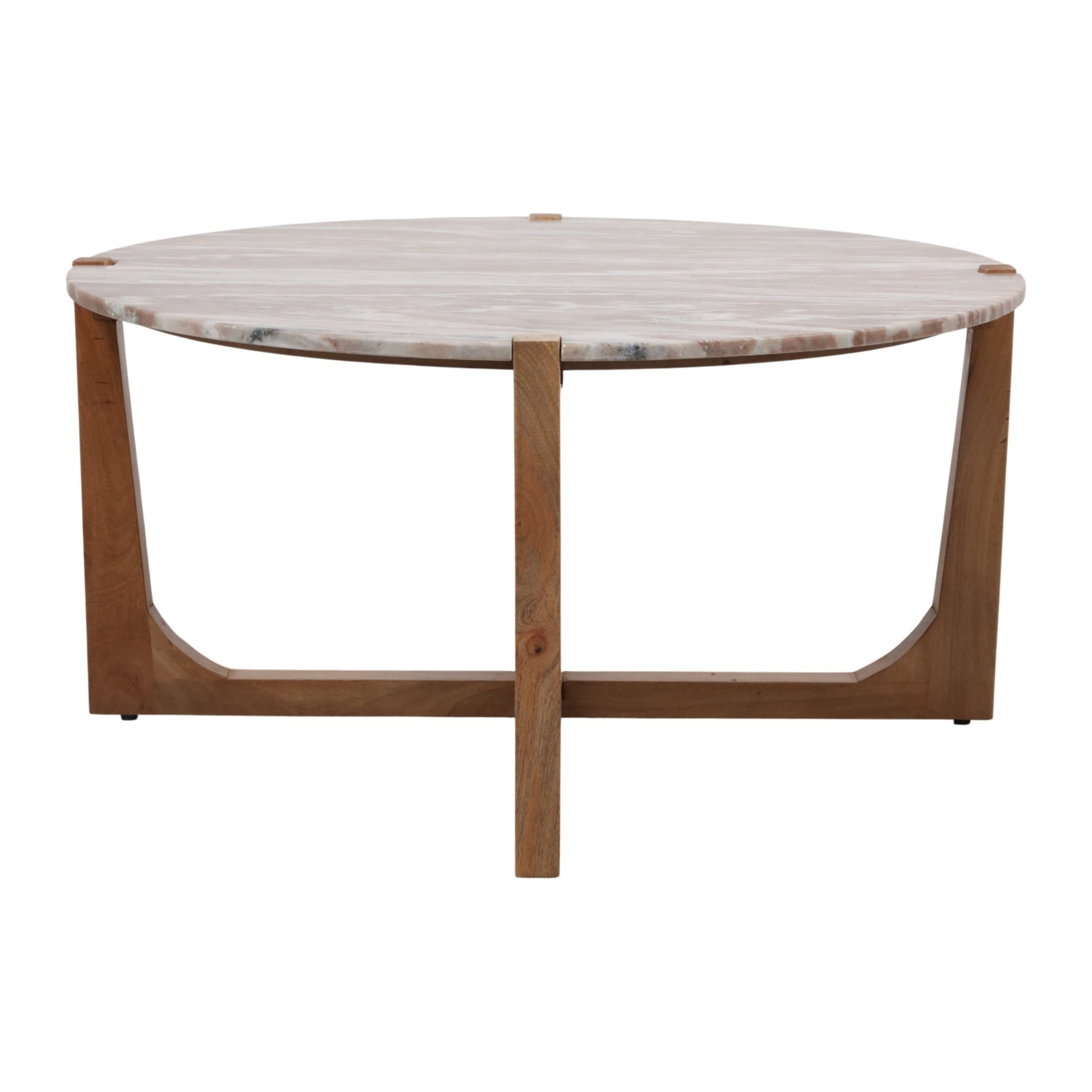 36x18" Modern Marble Top Coffee Table, Tan/brown Coffee Tables| Sagebrook Home